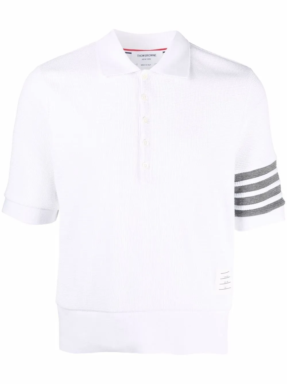 

Thom Browne playera tipo polo con motivo 4-Bar - Blanco