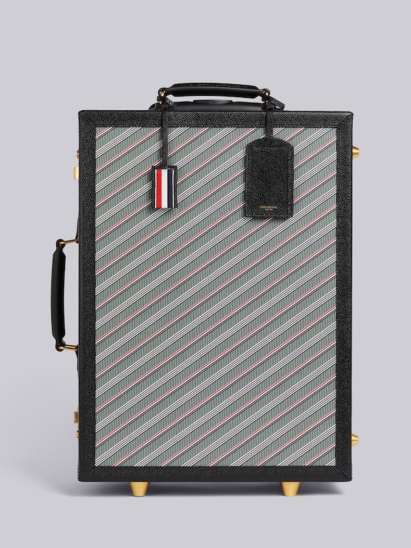Medium Grey Monogram Coated Canvas Leather Frame Hard Sided Carry on Suitcase