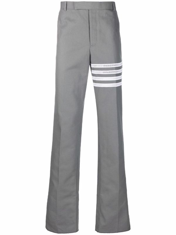 Thom Browne 4-Bar Stripe Tailored Trousers | Grey | FARFETCH UK