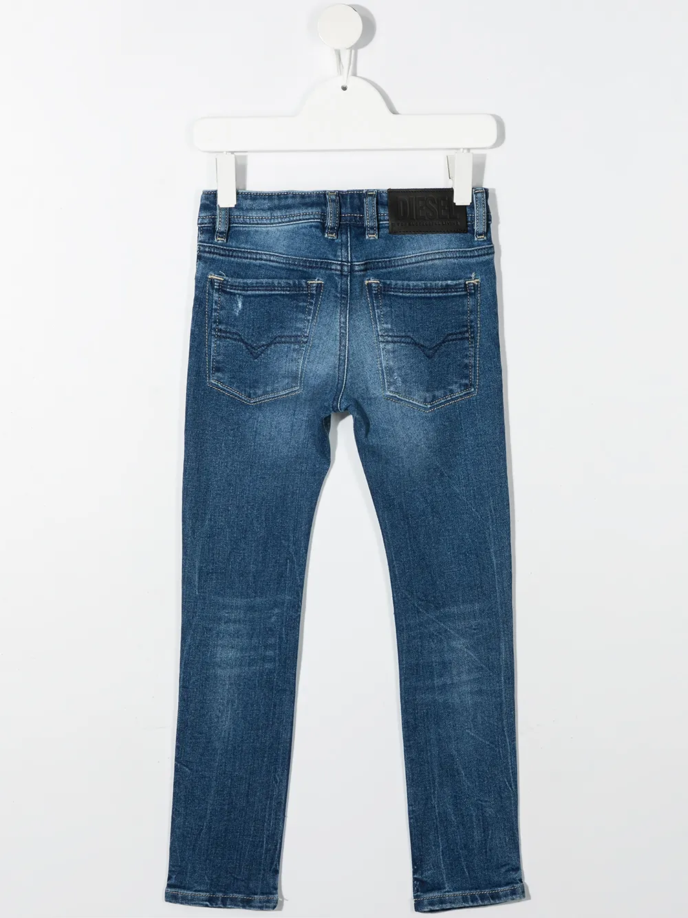 фото Diesel kids джинсы кроя слим с нашивкой-логотипом