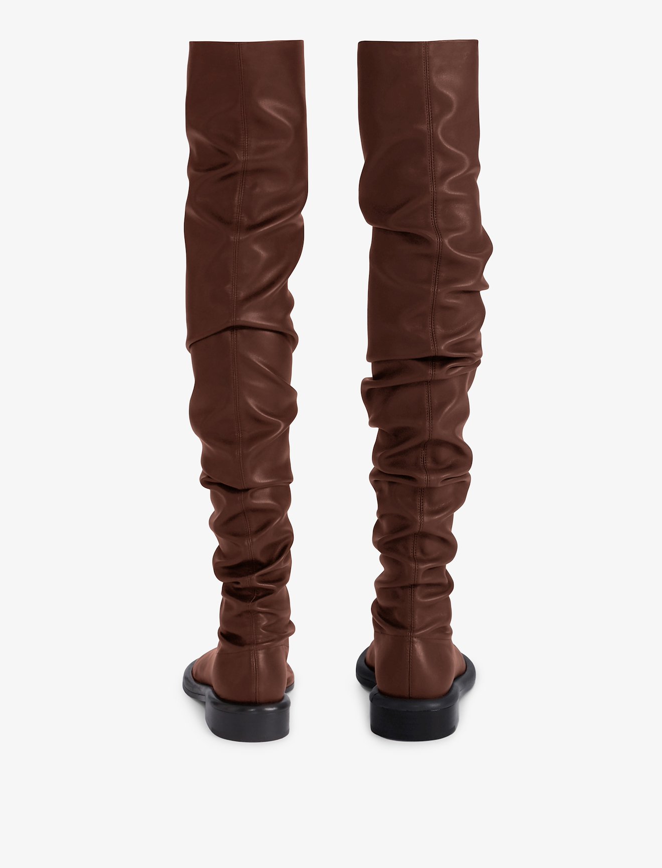 Pipe Ruched Over The Knee Boots #1