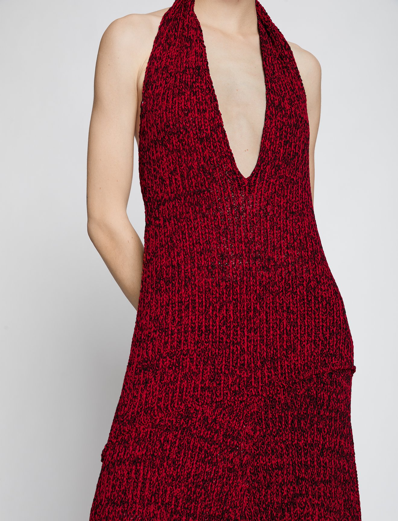 Crochet V-Neck Halter Dress #3