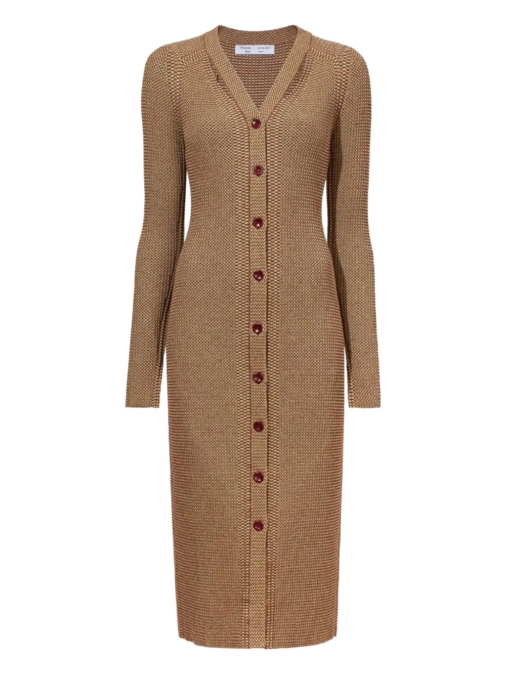 Proenza Schouler White Label geometric pattern knitted dress | Brown | Image 1