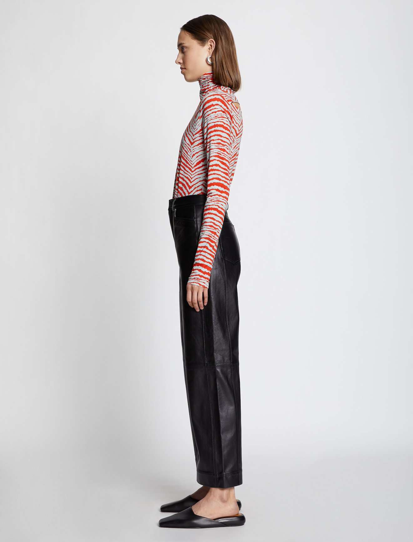Geometric Zebra Turtleneck Top #2