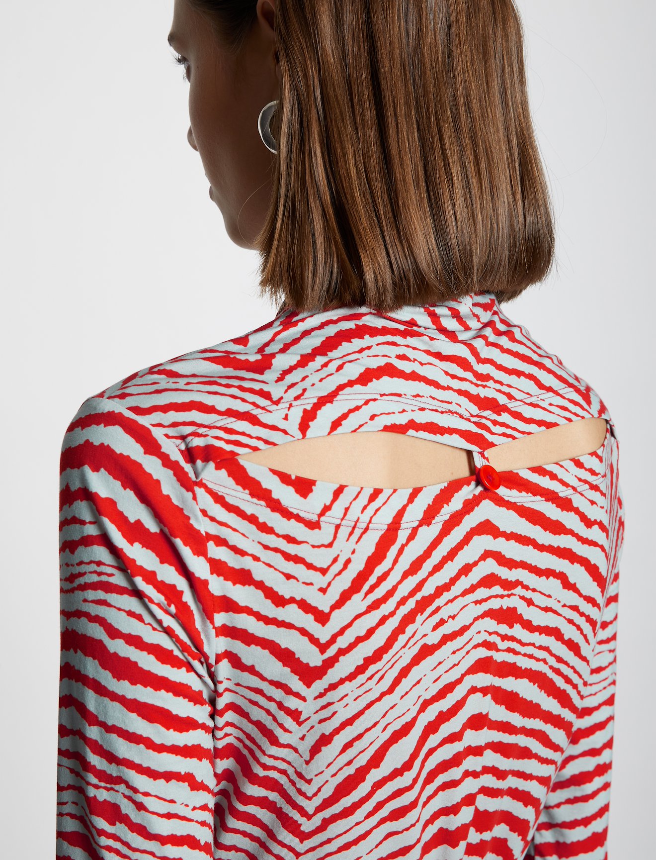 Geometric Zebra Turtleneck Top #4