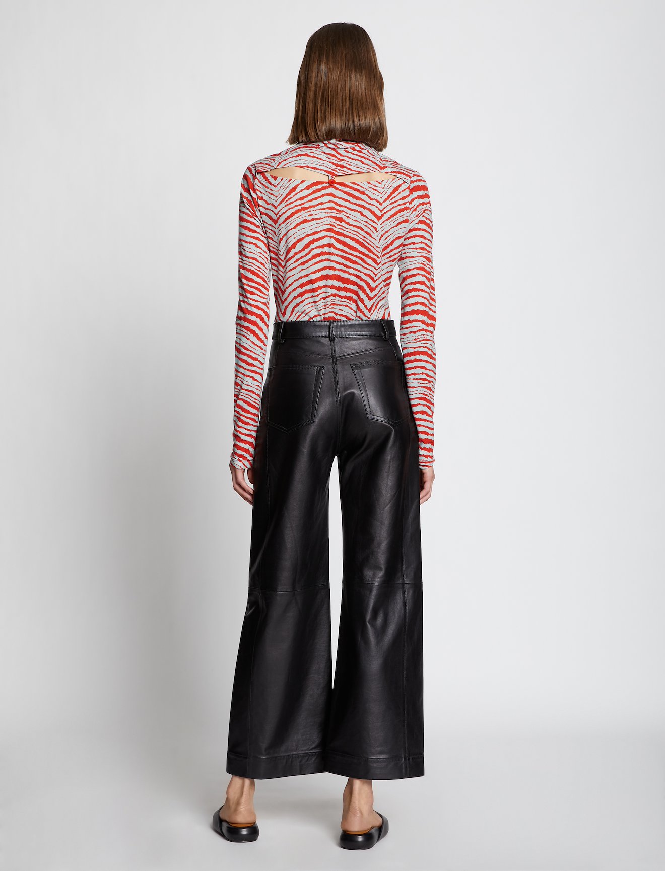 Geometric Zebra Turtleneck Top #3