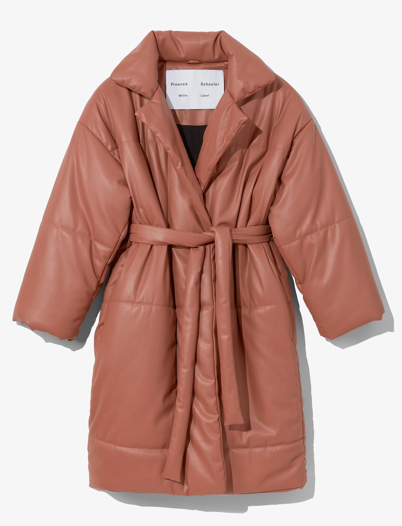 Faux Leather Puffer Coat #4