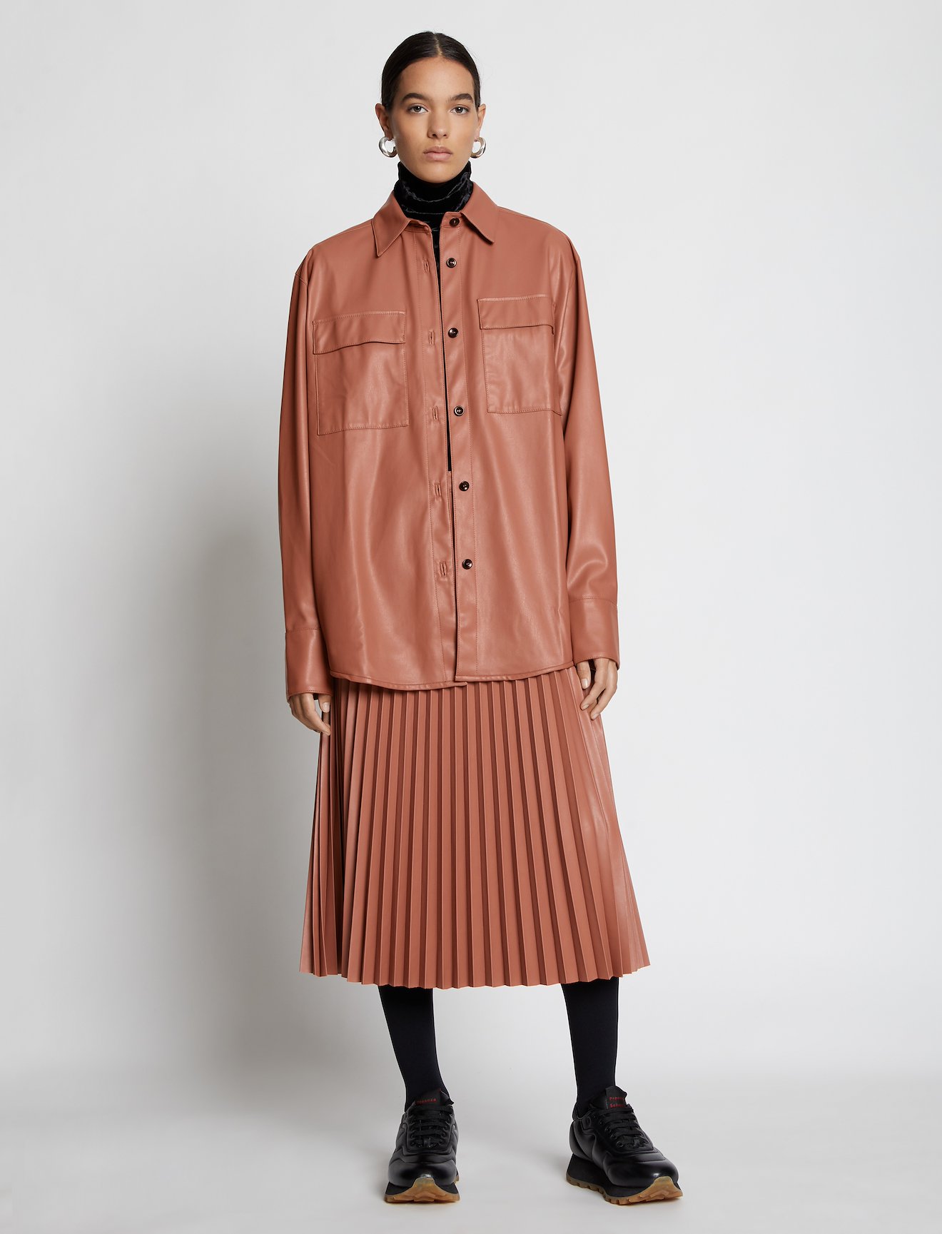 Faux Leather Shirt #1