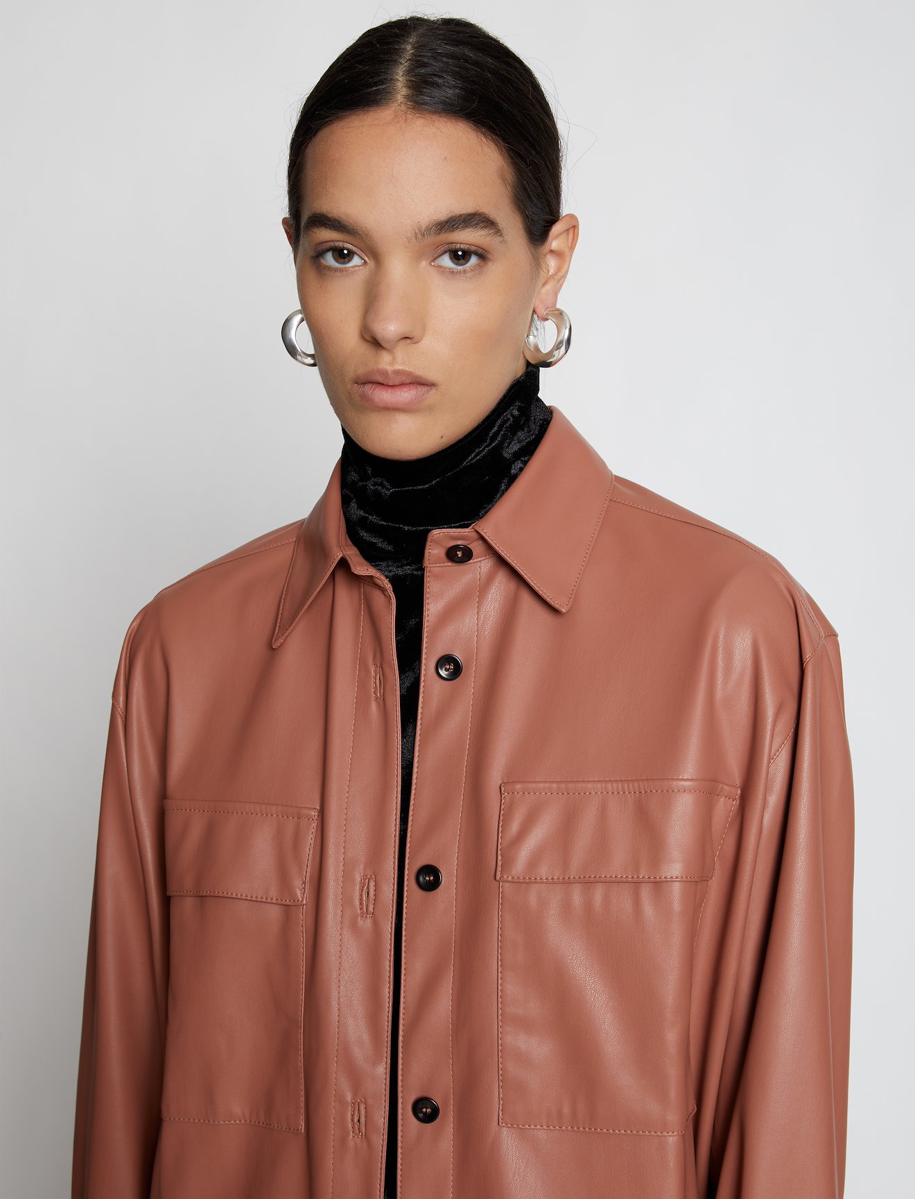 Faux Leather Shirt #4