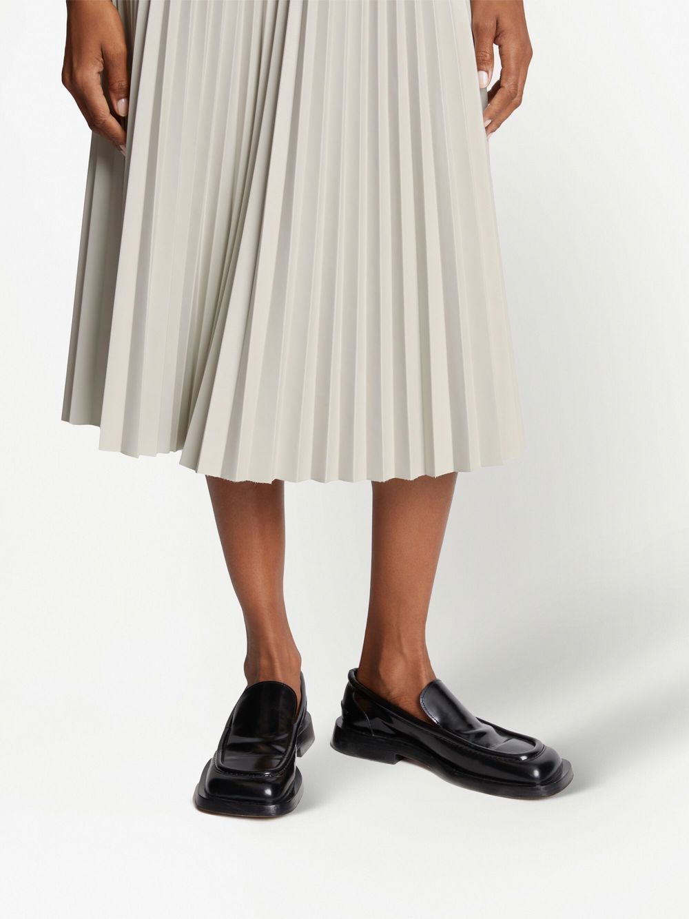 Shop Proenza Schouler White Label Faux-leather Pleated Skirt In White