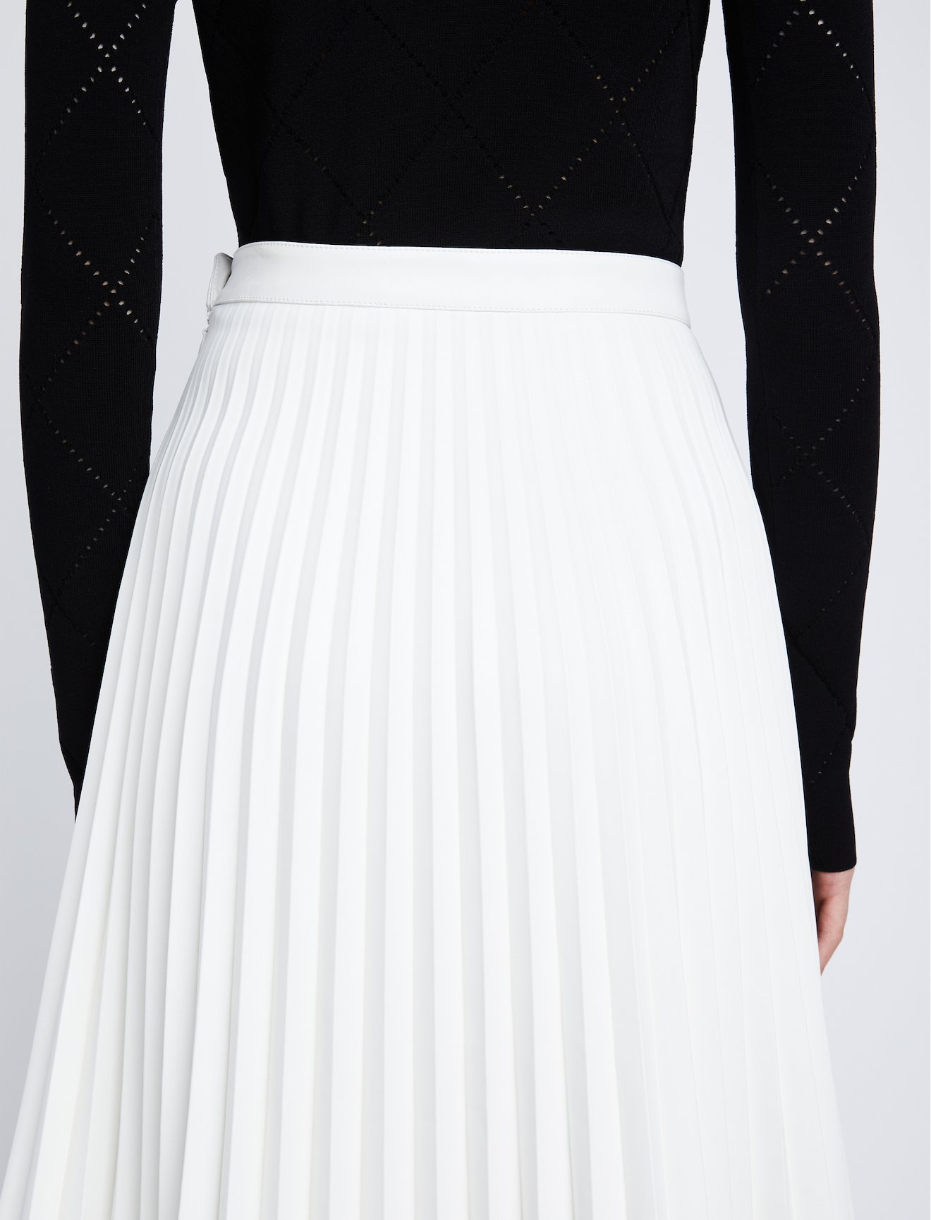 Faux Leather Pleated Skirt #3