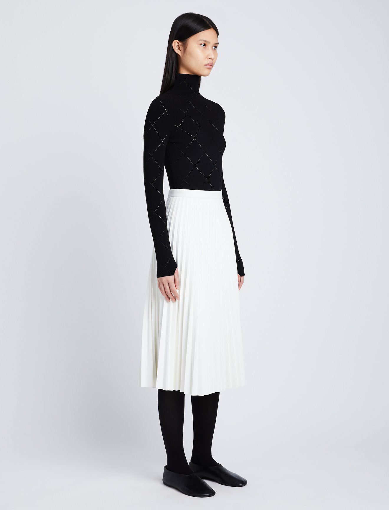 Faux Leather Pleated Skirt #1