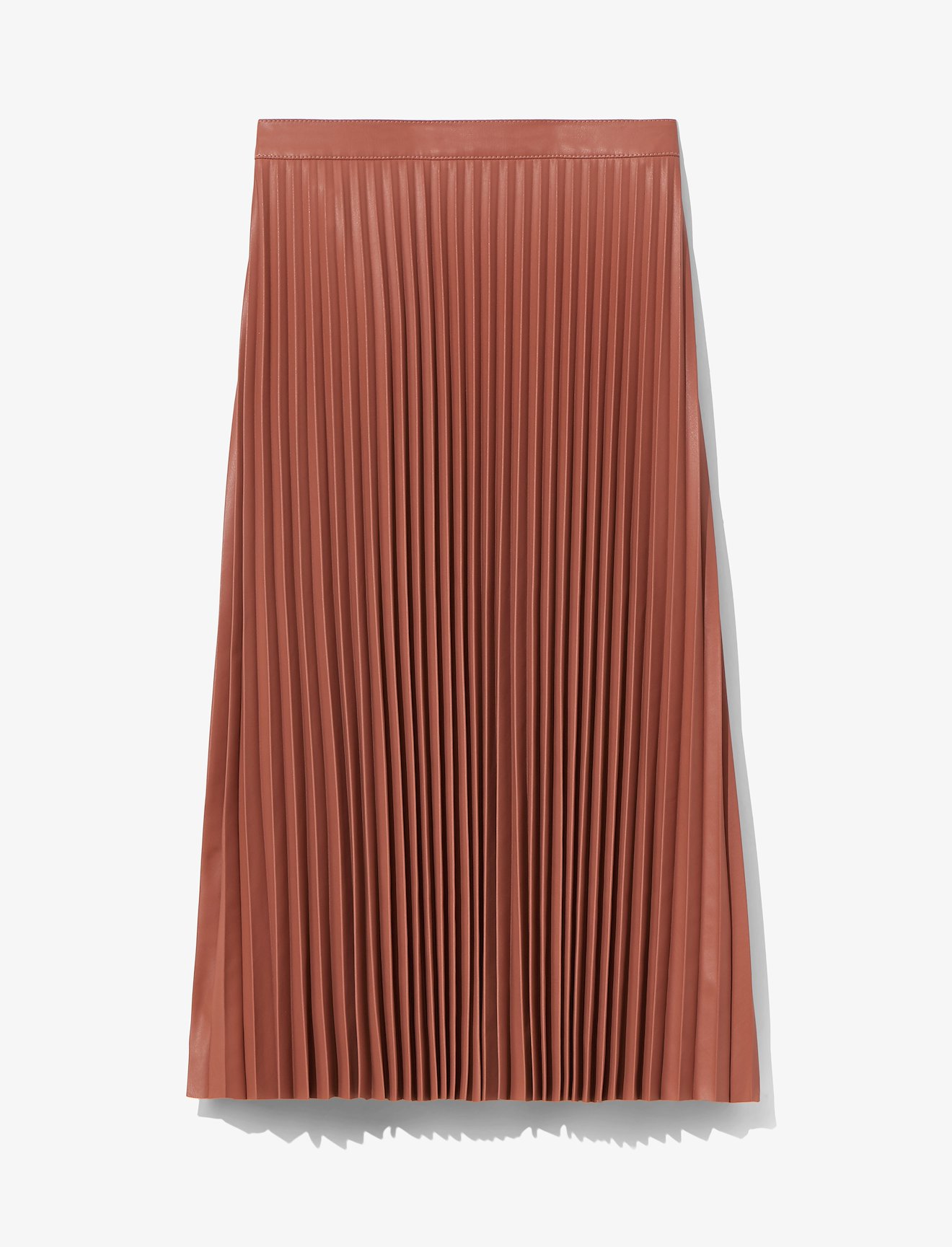 Faux Leather Pleated Skirt #4