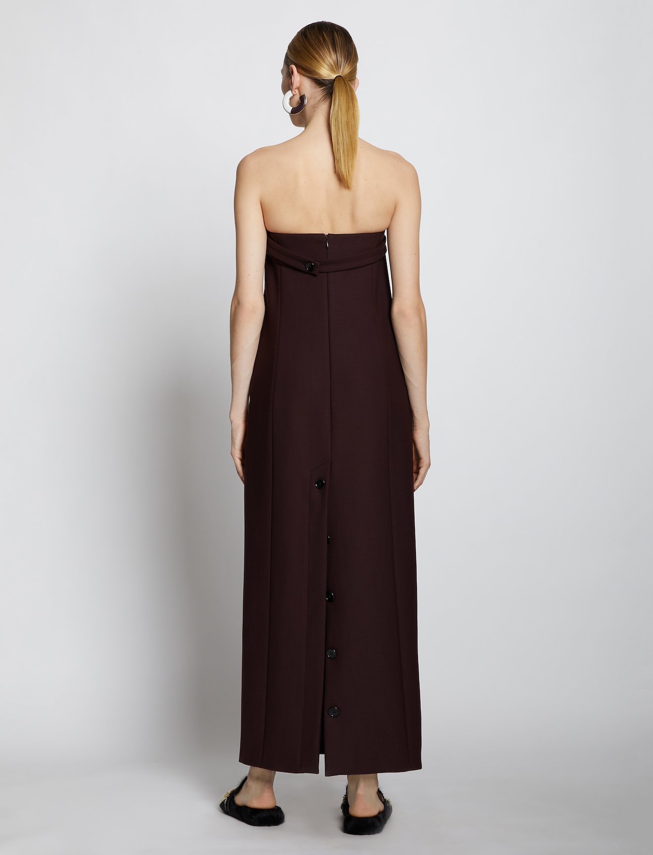 Technical Wool Strapless Dress #2