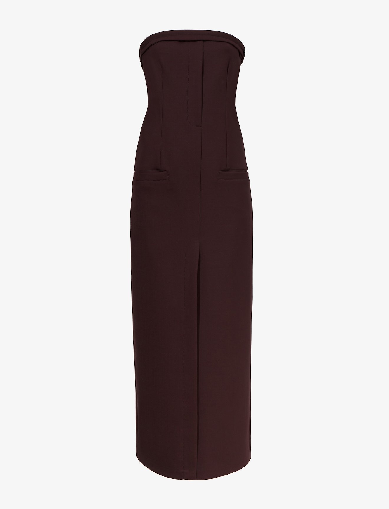 Technical Wool Strapless Dress #4