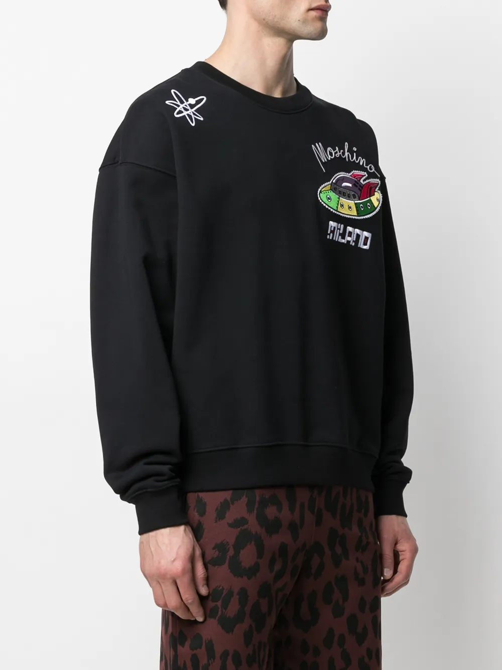 фото Moschino толстовка с длинными рукавами и вышивкой