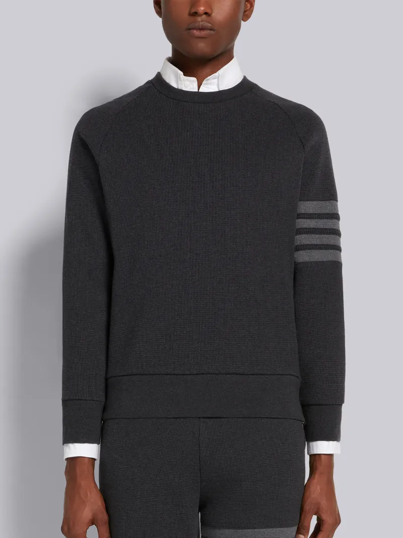 Thom browne waffle sweatshirt clearance