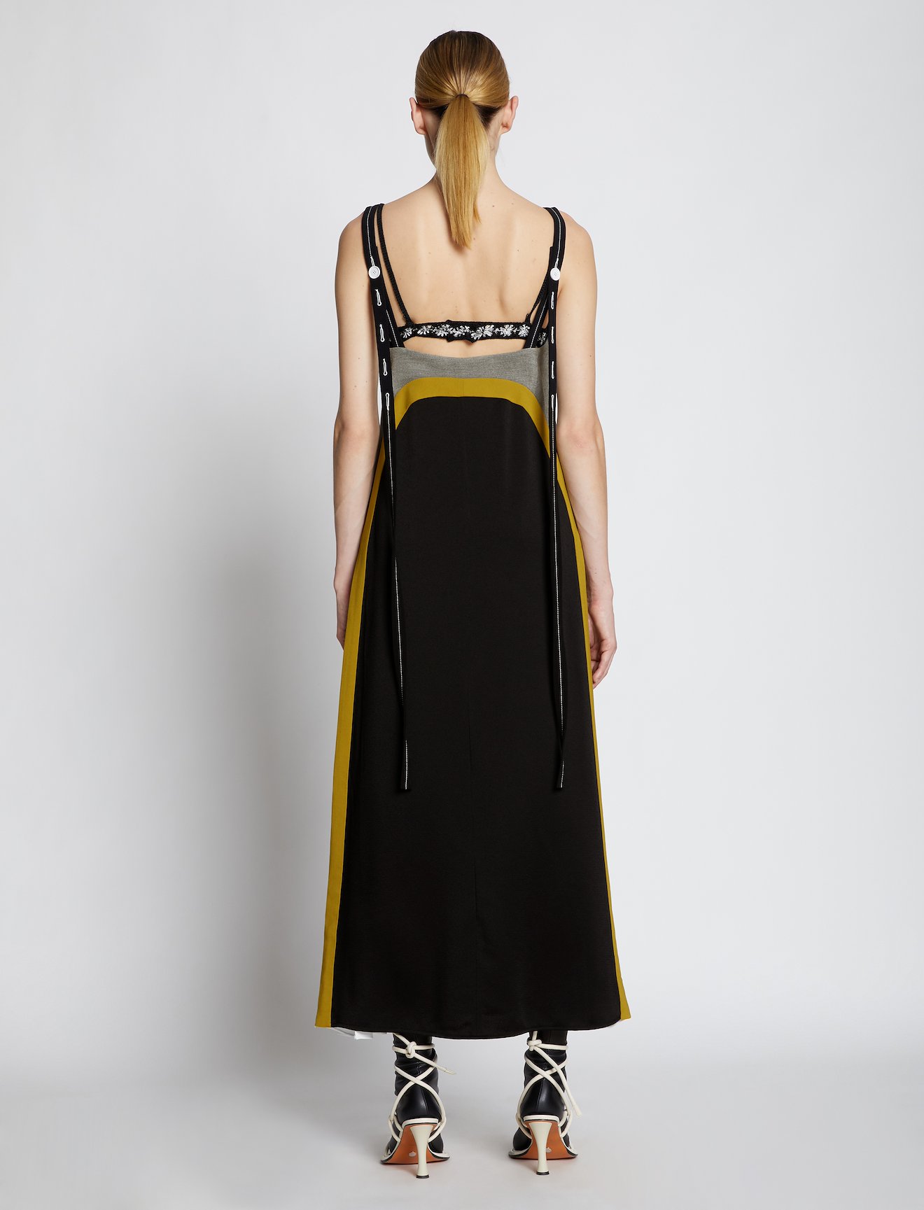 Pieced Hammered Satin Dress #2