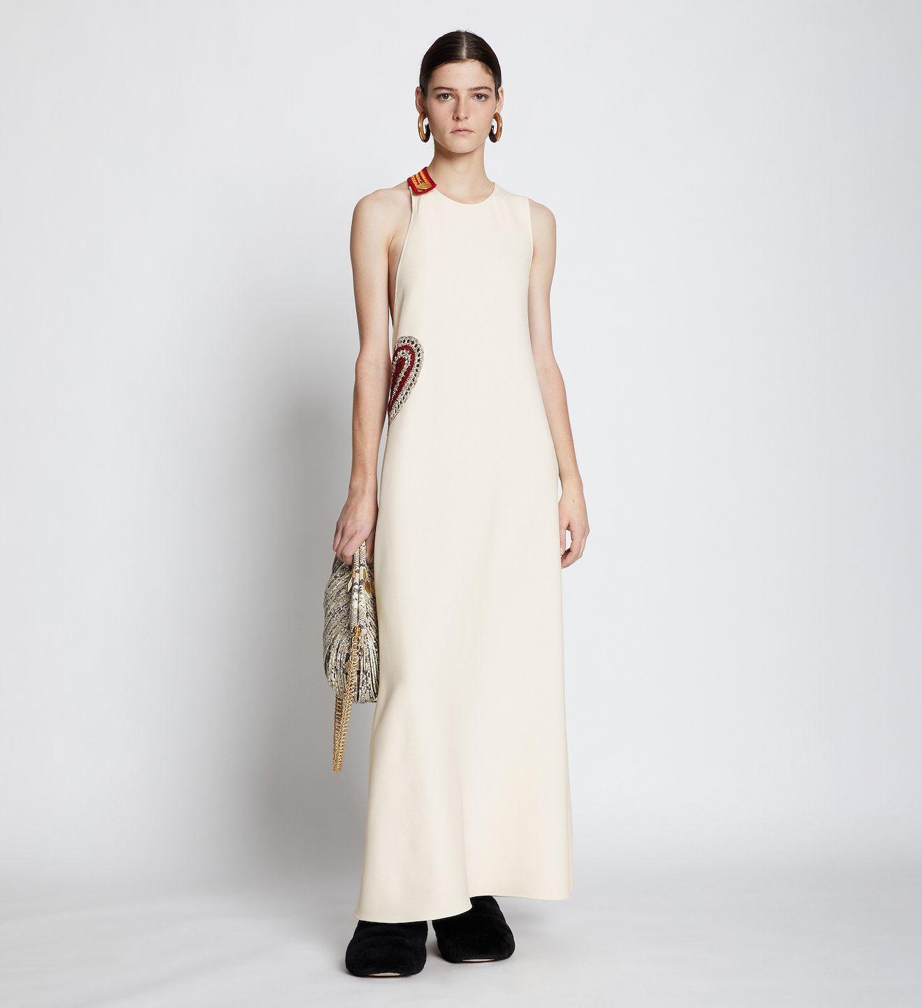 Crepe Crochet Border Dress