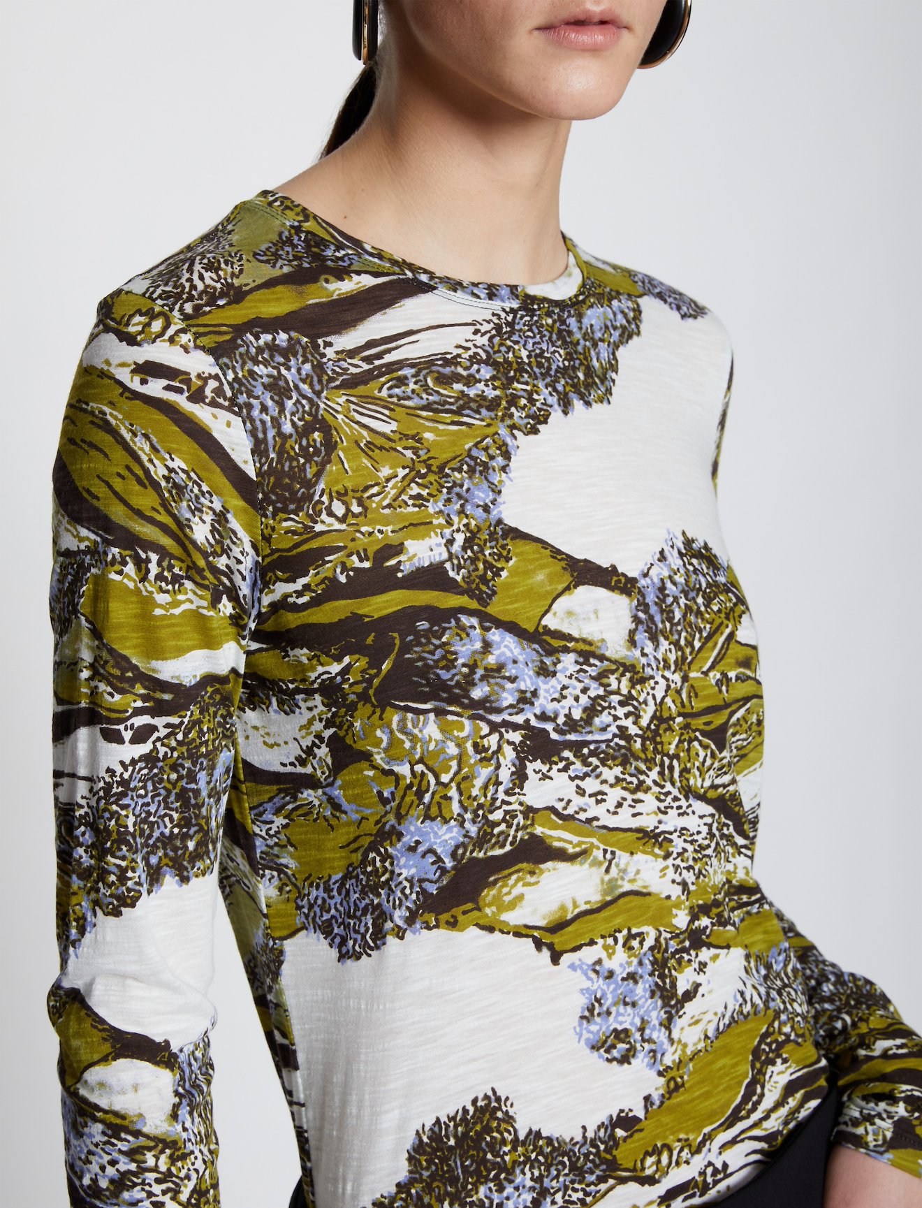 Swirl Print Long Sleeve T-Shirt #3