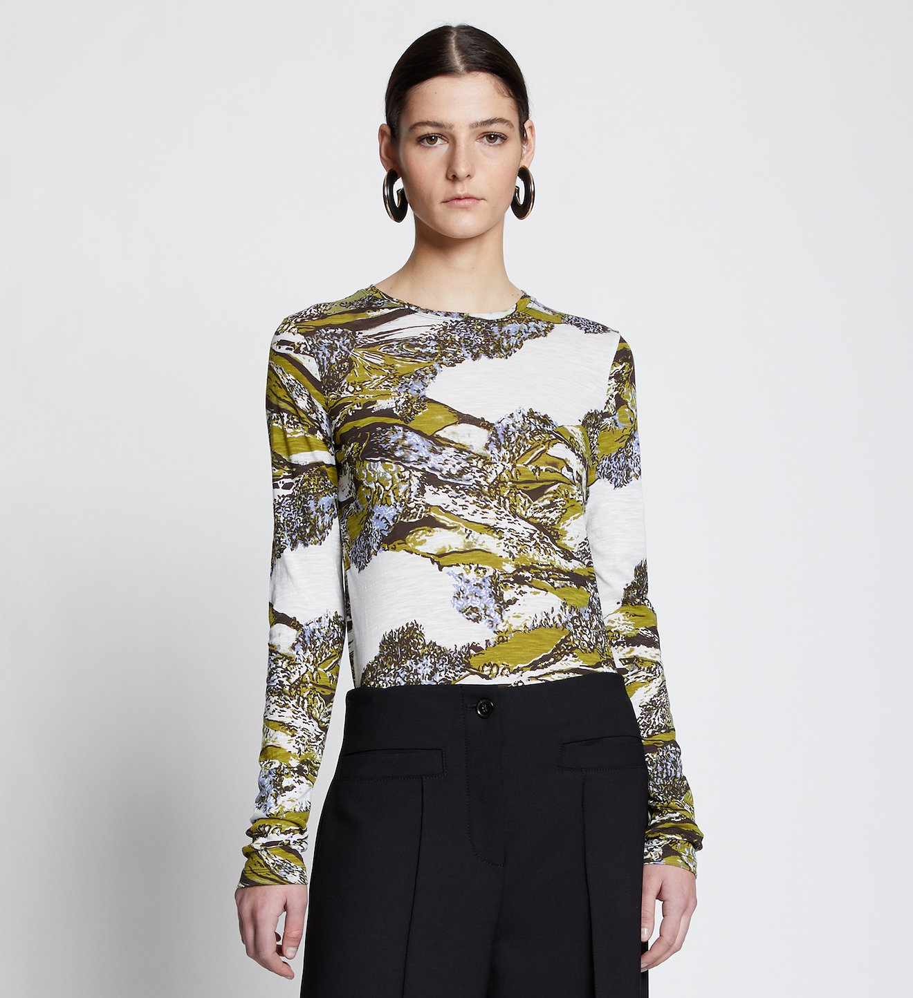 Swirl Print Long Sleeve T-Shirt