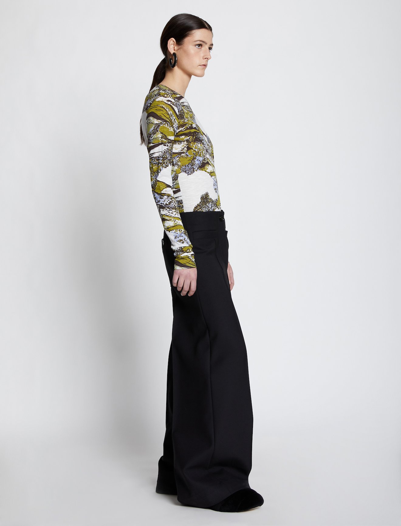 Swirl Print Long Sleeve T-Shirt #1