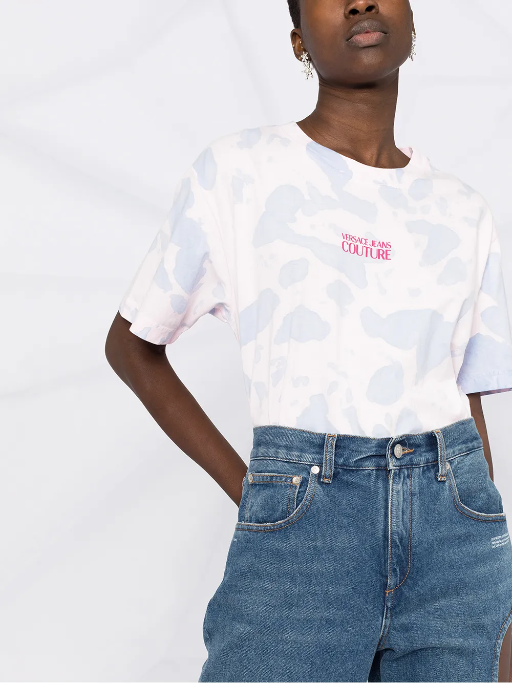 фото Versace jeans couture футболка с абстрактным принтом