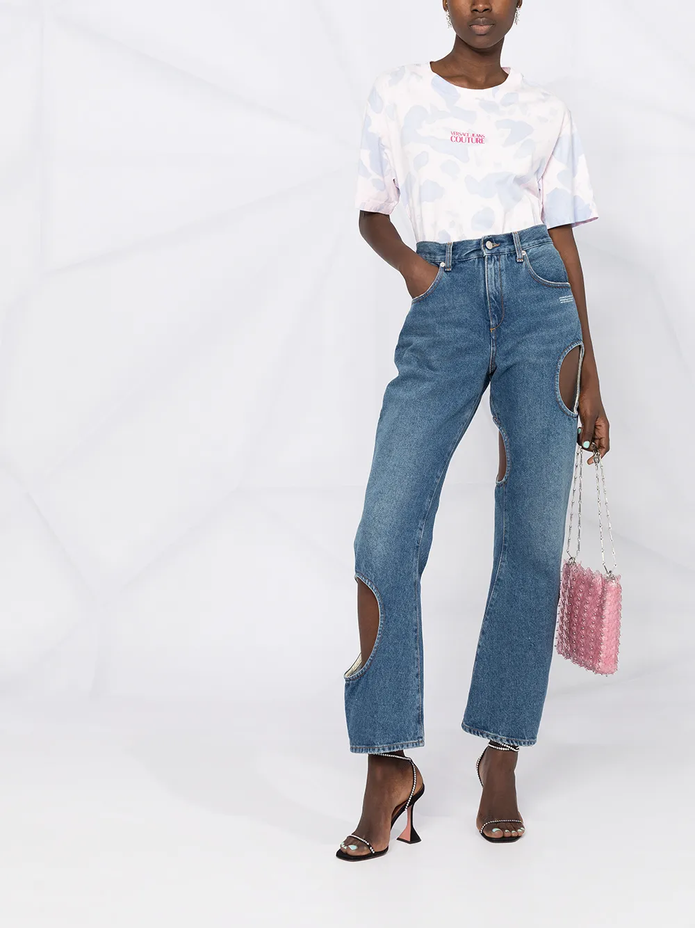 фото Versace jeans couture футболка с абстрактным принтом