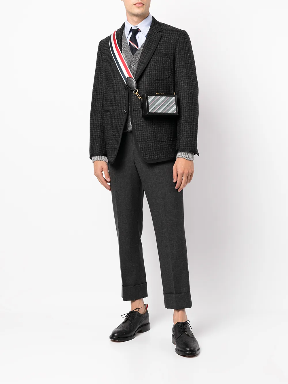 фото Thom browne твидовый пиджак gunclub overcheck