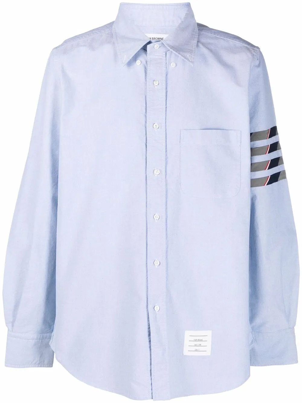 

Thom Browne camisa con motivo 4-Bar - Azul