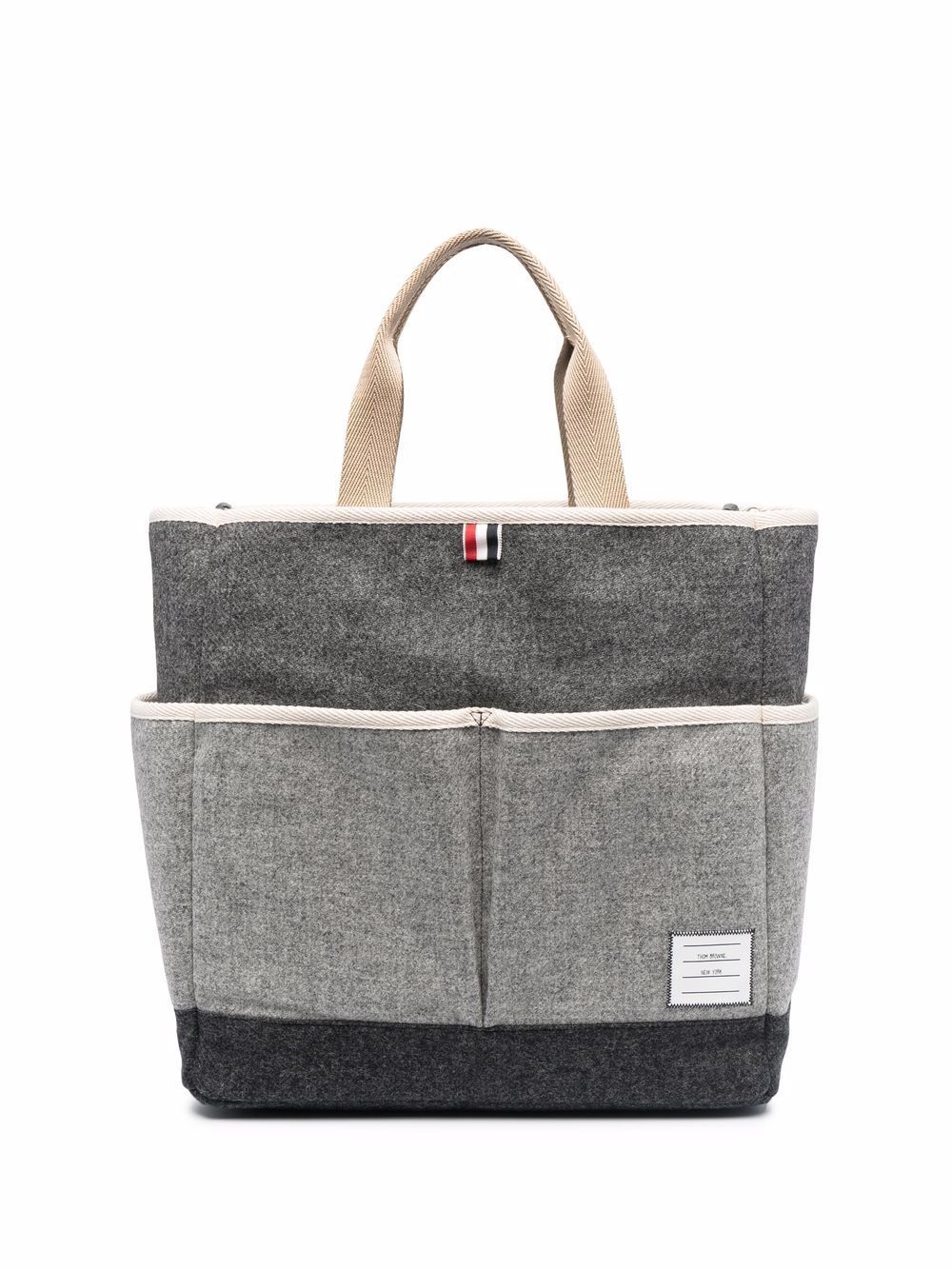 

Thom Browne tote con diseño de dos tonos - Gris