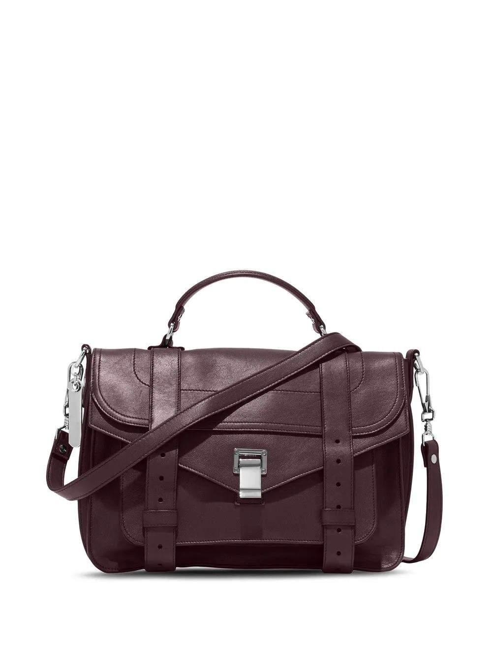 

Proenza Schouler foldover leather shoulder bag - Red