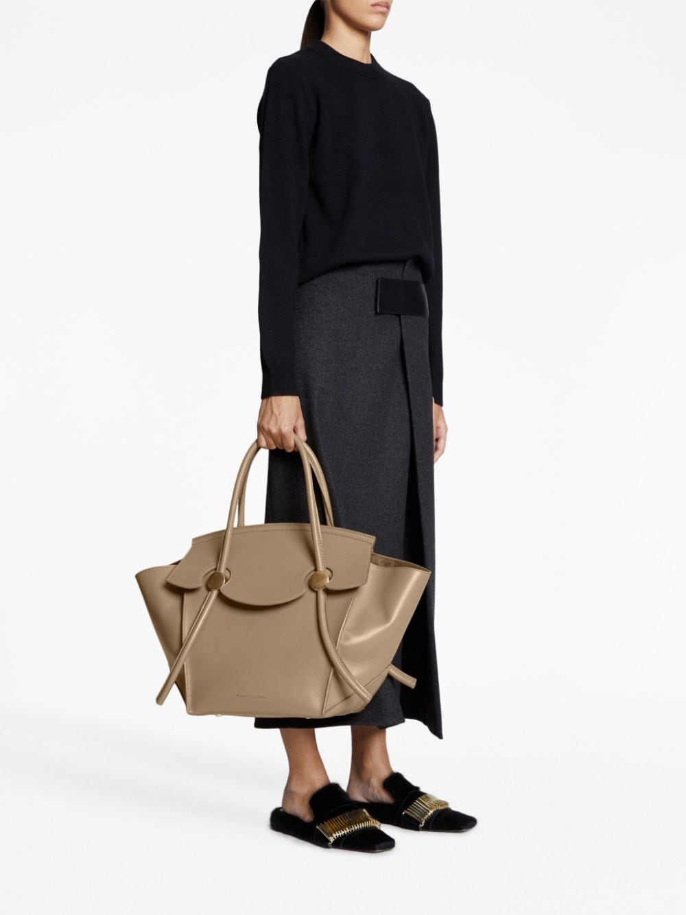 Proenza Schouler Shopper met gewelfde afwerking - Beige