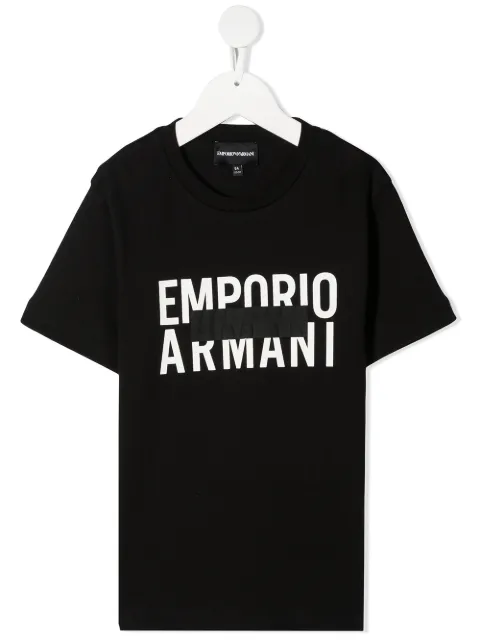 Emporio Armani Kids تيشيرت بأكمام قصيرة وطبعة شعار الماركة