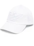 Emporio Armani raised logo baseball cap - White