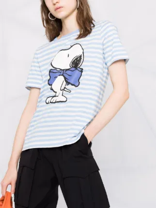 Snoopy Bow 条纹T恤展示图