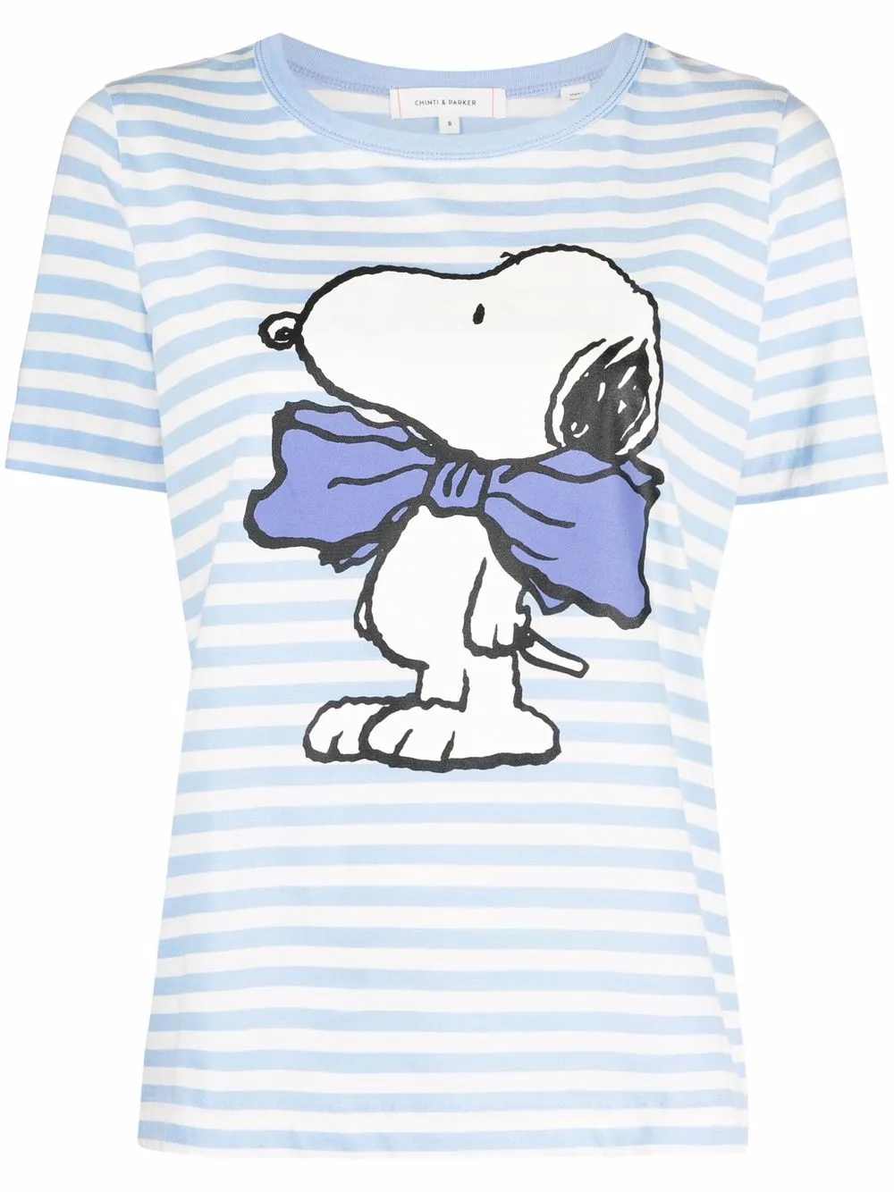 фото Chinti and parker футболка snoopy bow в полоску