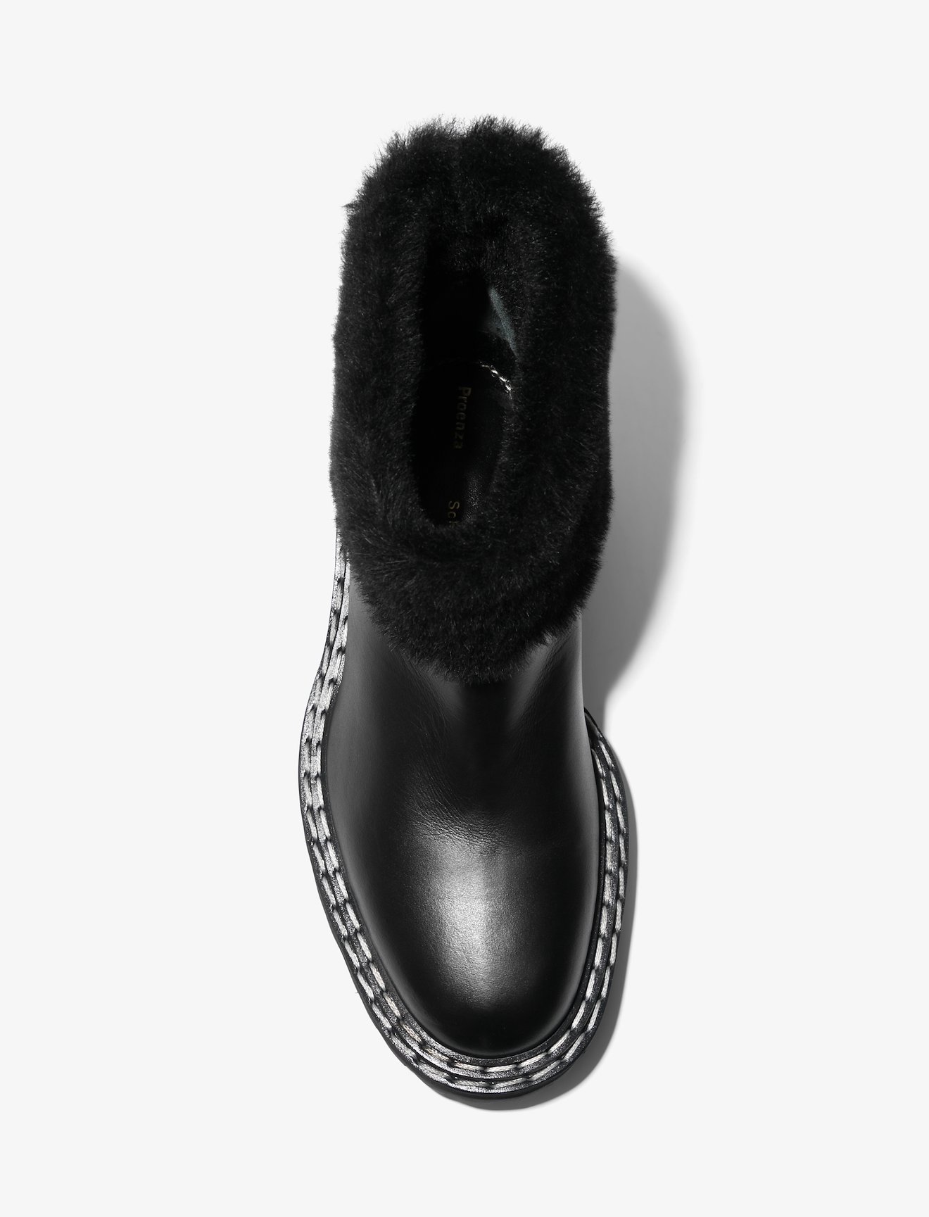 Lug Sole Shearling Ankle Boots #4