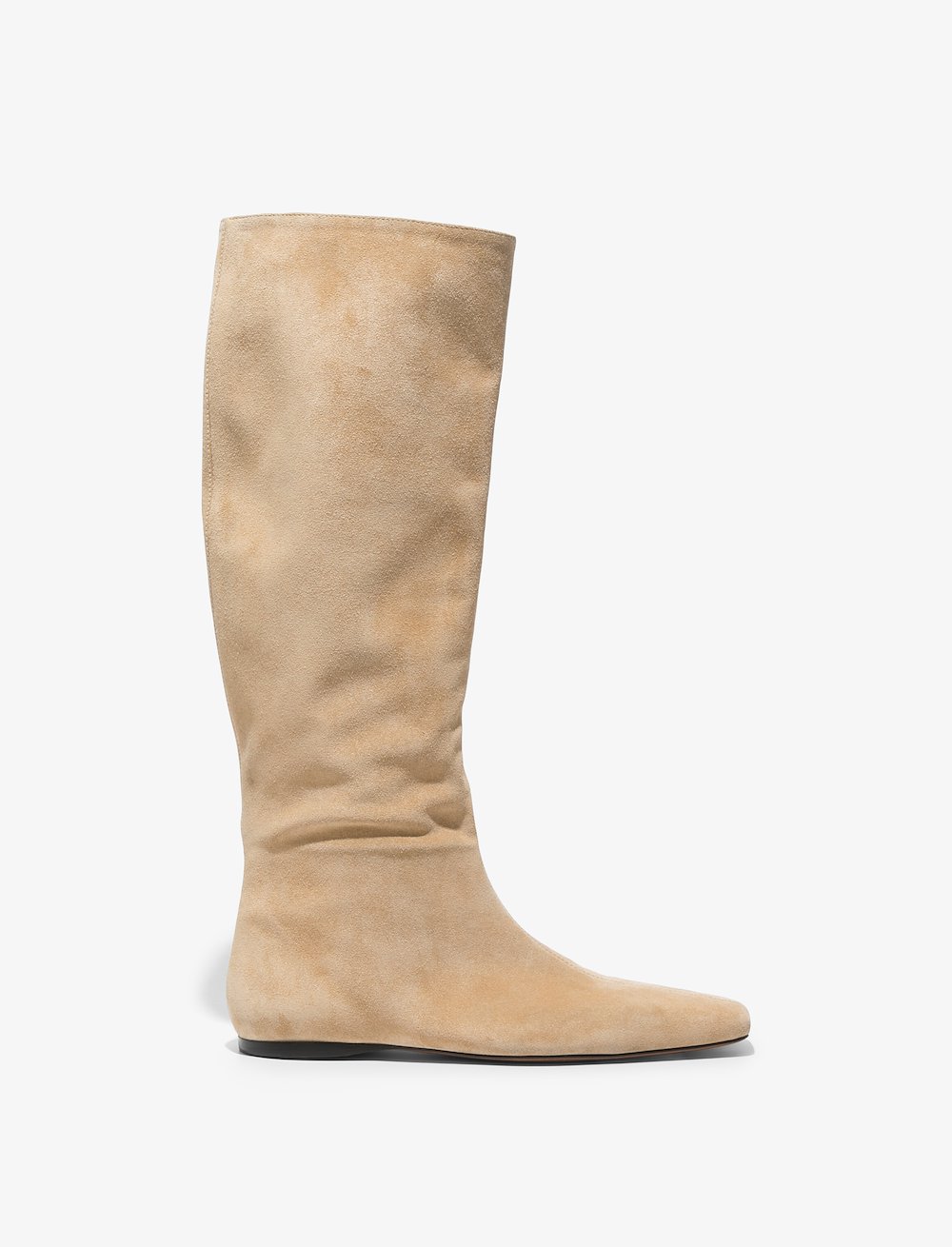 Suede Quad Knee High Slouch Boots
