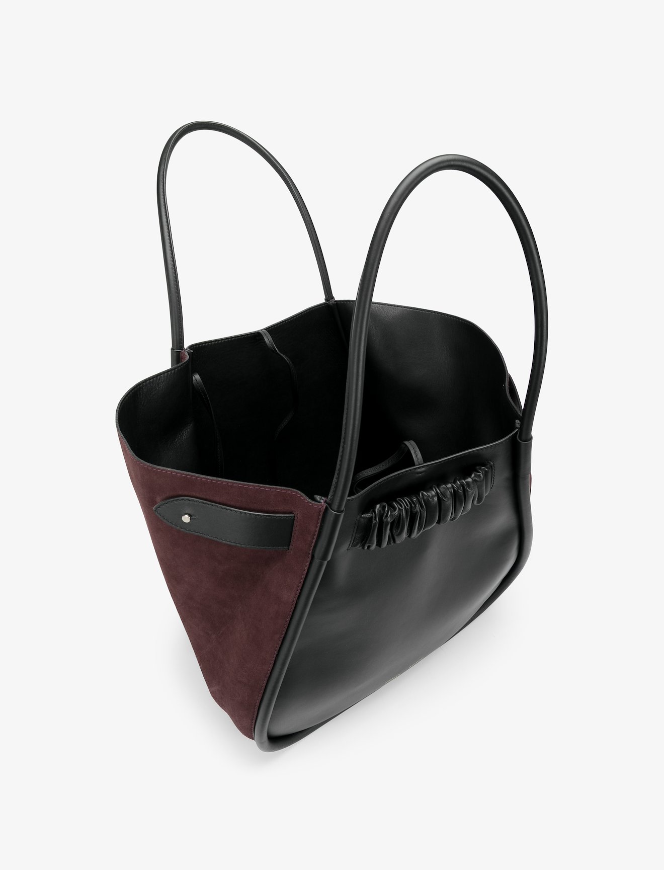 XL Suede Ruched Tote #4