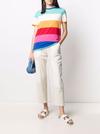 dyed rainbow stripe T-shirt展示图