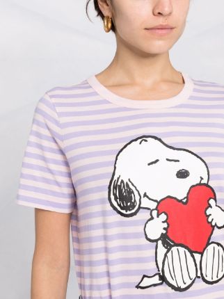 Snoopy Love 条纹T恤展示图