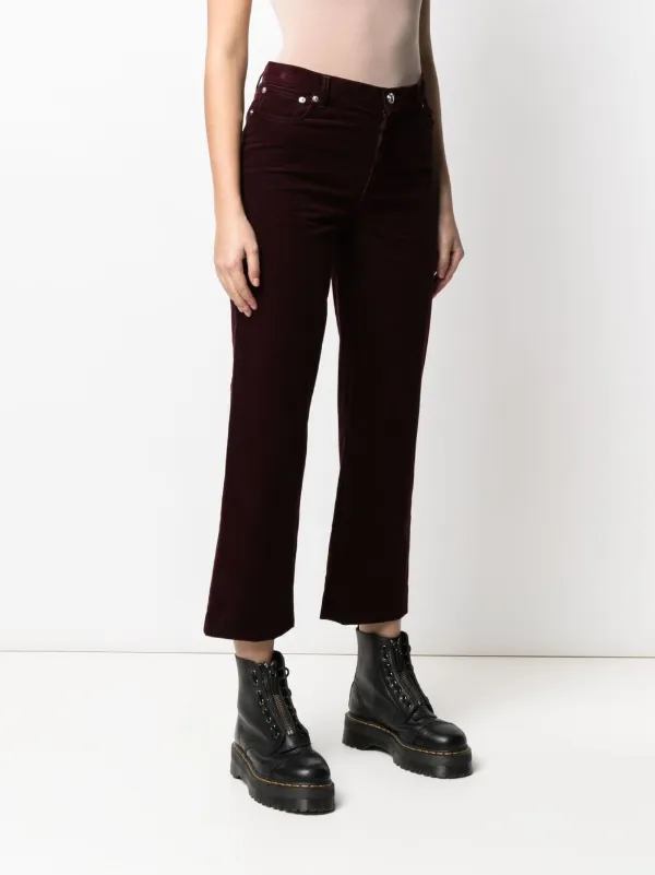 A.P.C. Cropped Corduroy Trousers - Farfetch