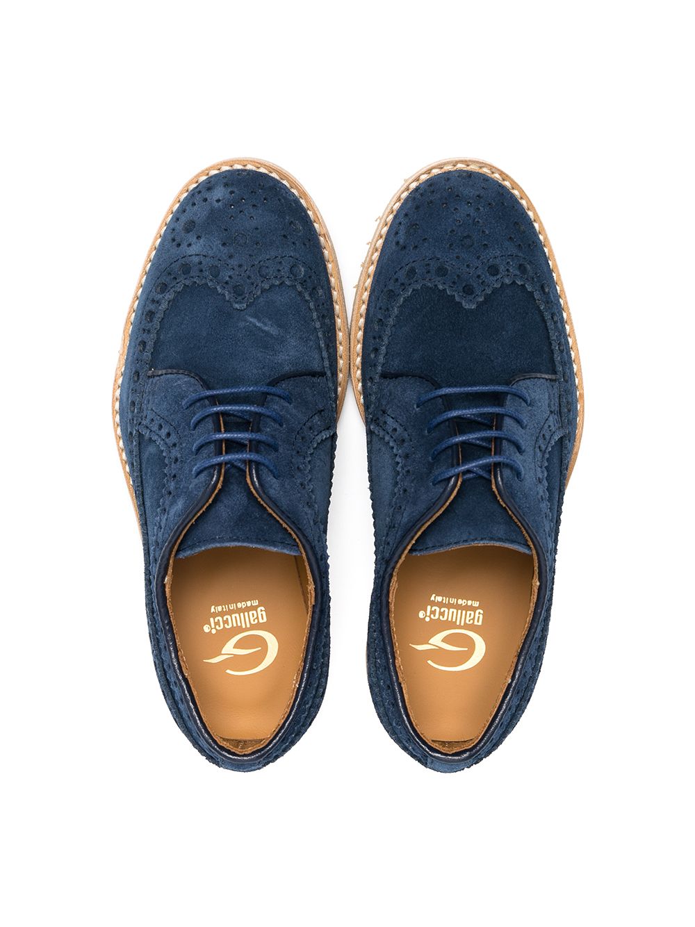 фото Gallucci kids lace-up suede brogues