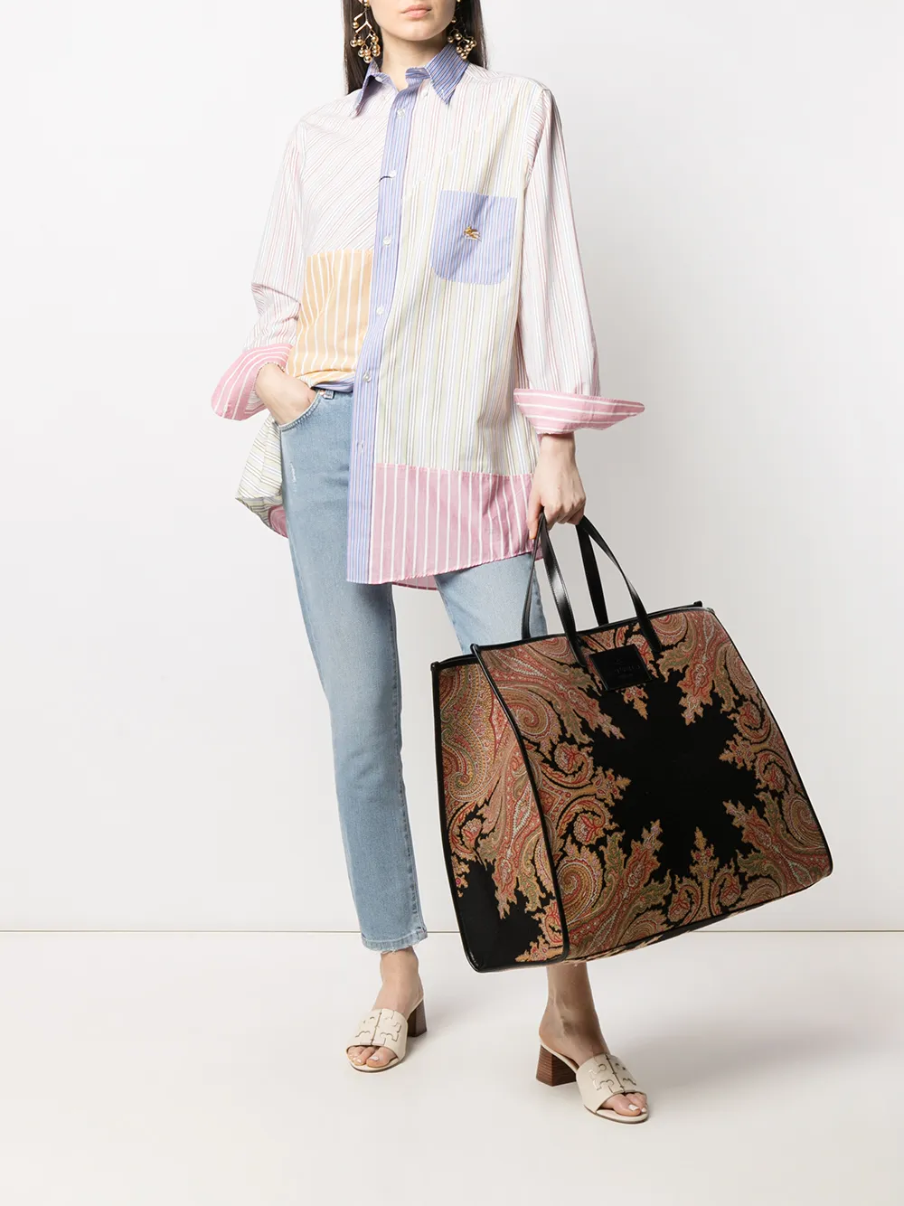 фото Etro сумка-тоут с принтом пейсли