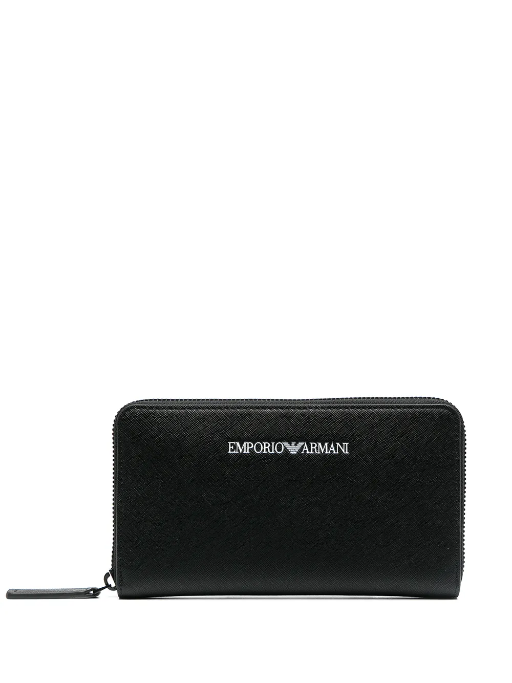 

Emporio Armani logo-print leather wallet - Black