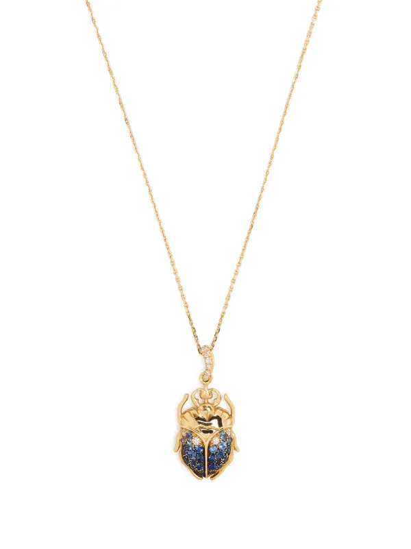 Gold scarab deals pendant