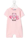 Moschino Kids teddy bear-print cotton shorties - Pink