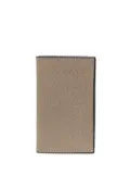 Valextra Onda pebbled-effect card case - Neutrals