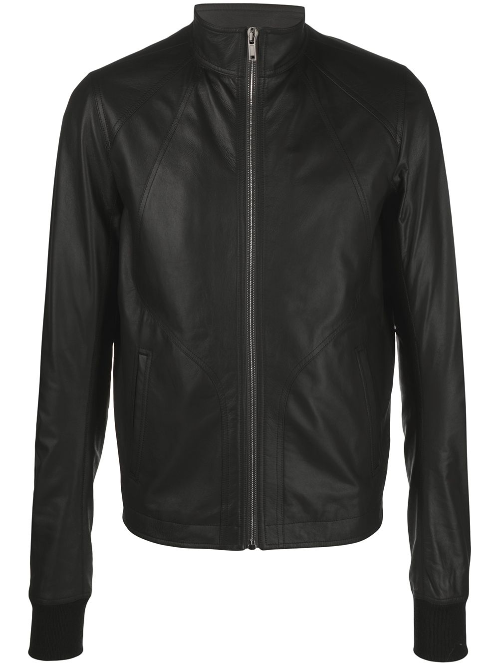 

Rick Owens zip-front lambskin jacket - Black